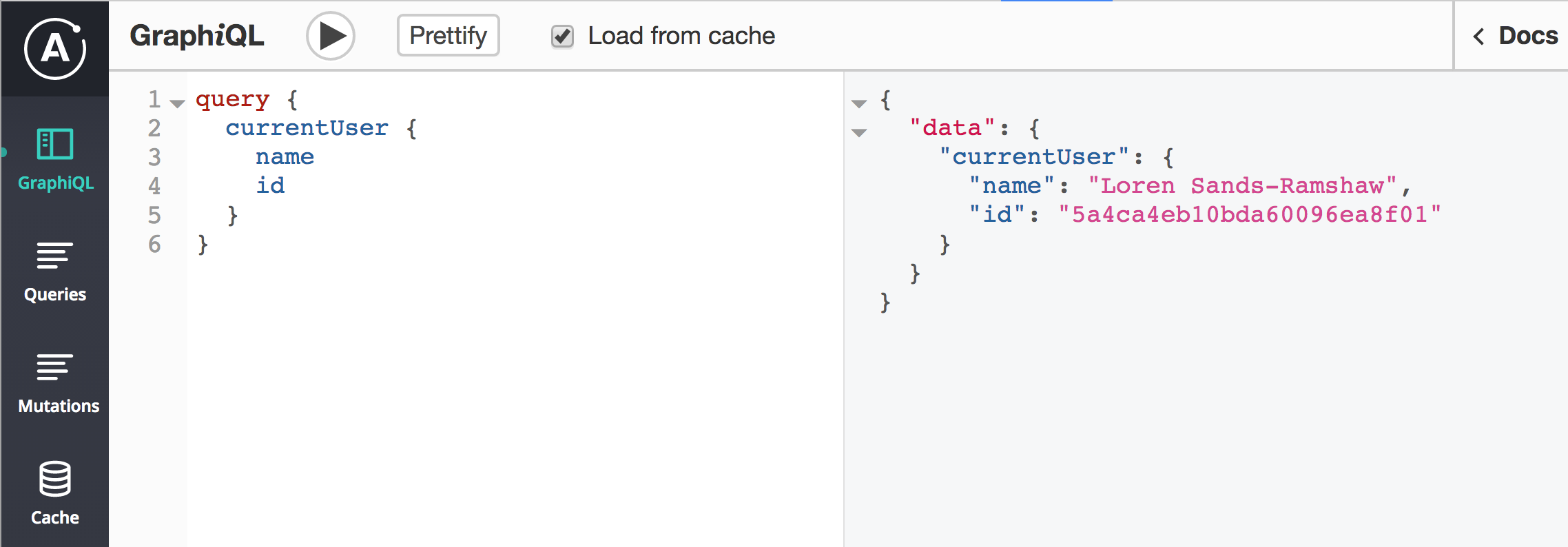 DevTools GraphiQL