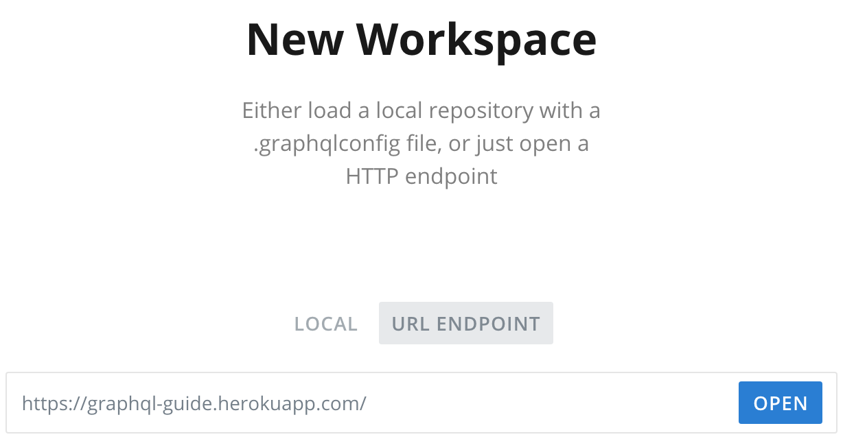 Playground app’s “New Workspace” screen