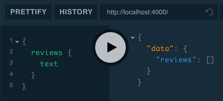reviews query with empty array result