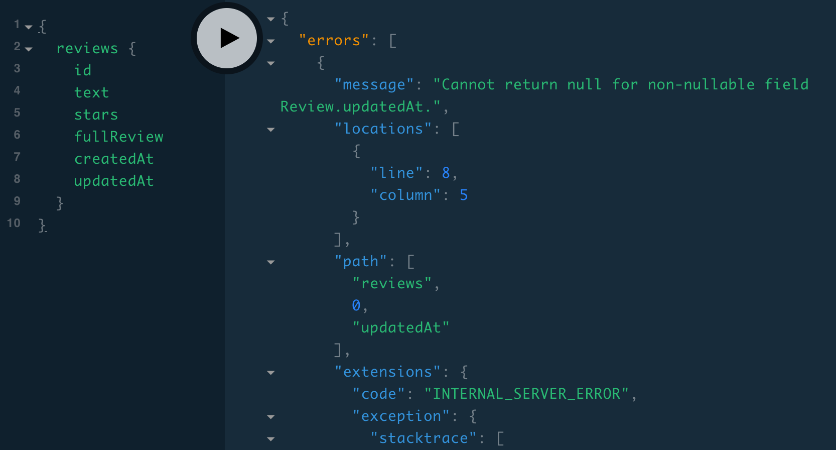 Error querying for Review.updatedAt