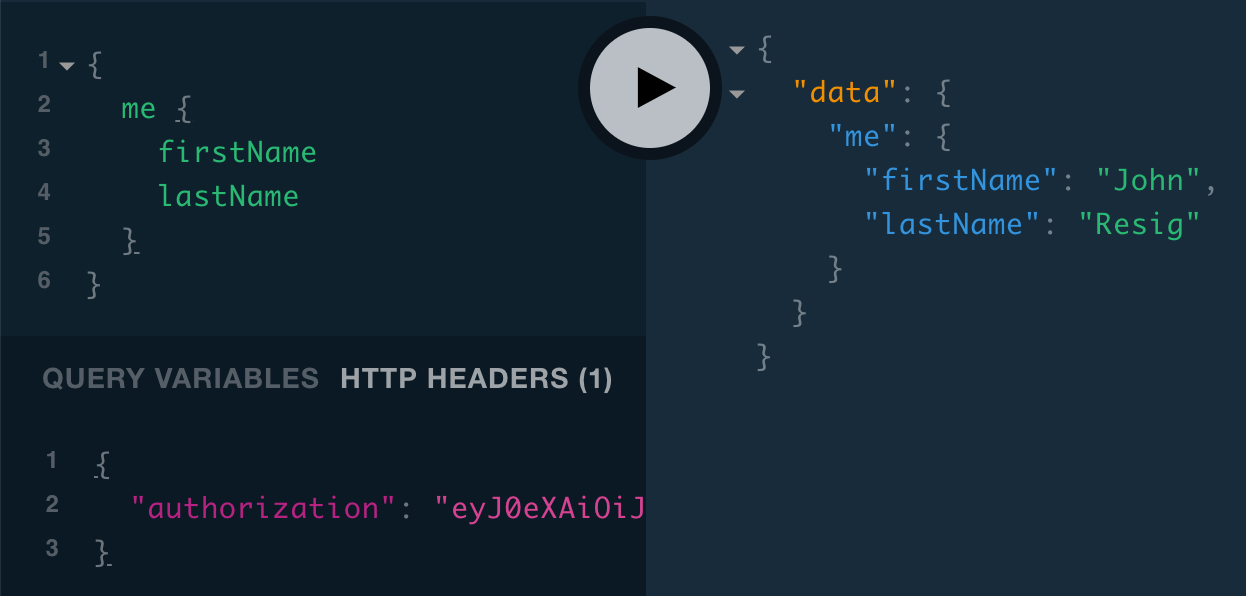 me query with authorization header and returned name