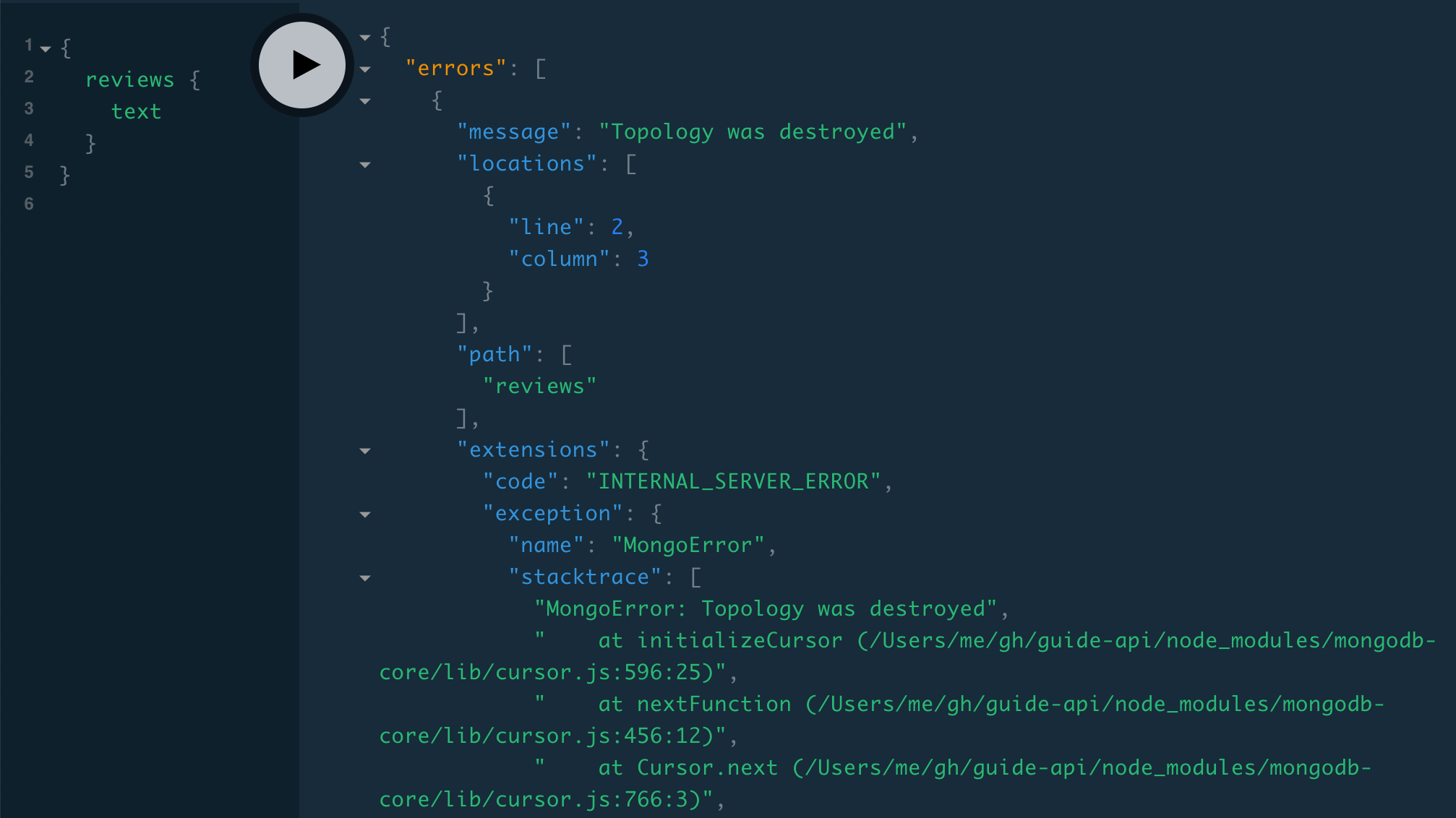 MongoError: Topology was destroyed