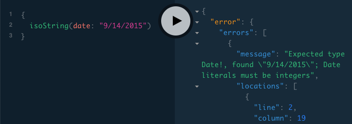 Error passing a string as a date literal