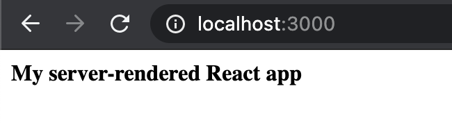 Bold text: My server-rendered React app