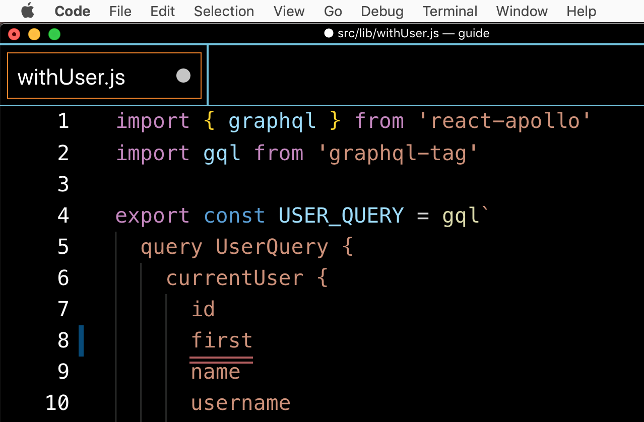 ESLint underlining error in VSCode