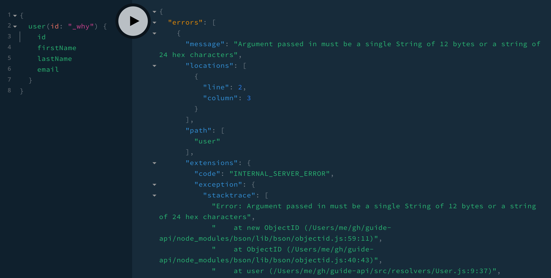 user query 