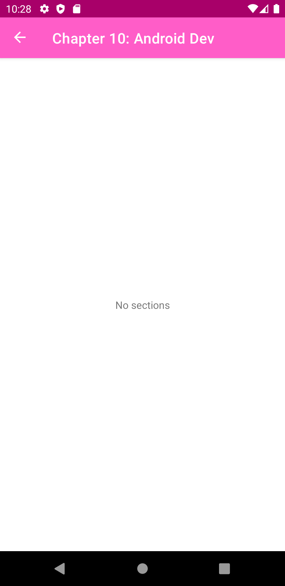 No sections