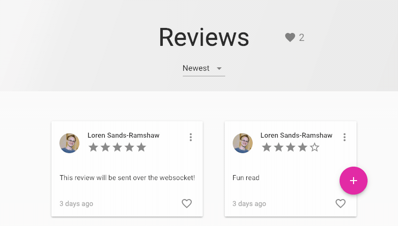 Review created notification