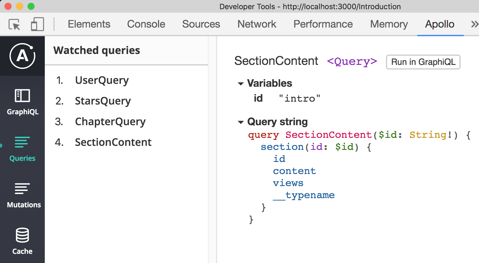 DevTools Query